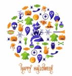 Set Of Happy Halloween Icons Stock Photo