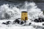 Tropical Storm Hitting The Lookout Tower In The Grounds Of The S Stock Photo