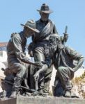 San Francisco, California/usa - August 5 : Statue Of Three Gold Stock Photo