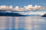 Lake Maggiore And Swiss Alps Stock Photo