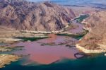 Colorado River Joins Lake Mead Stock Photo