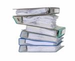 Old File Folders Stock Photo