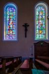 Interior View Of St Leon Church In Eguisheim In Haut-rhin Alsace Stock Photo