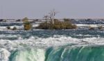 Isolated Image Of An Amazing Niagara Waterfall Stock Photo