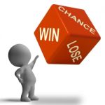 Chance Win Lose Dice Showing Gambling Stock Photo