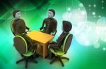 3d People In Business Meeting Stock Photo