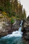 St Mary Falls In Montana Stock Photo