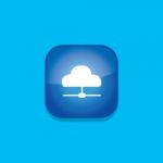 Cloud Share Button Icon Flat   Illustration  Stock Photo