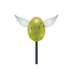 Easter Egg Fly Wing Lollipop Sweet Realistic Color Design  Stock Photo