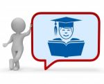 Teacher Speech Bubble Represents Give Lessons And Communication Stock Photo