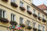 Golden Stag Haning Sign In Rothenburg Stock Photo