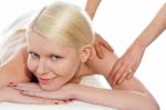 Young Woman Getting Spa Treatment Stock Photo