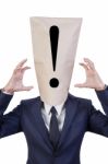 Businessman Cover Head Stock Photo