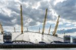 View Of The O2 Building From The River Thames Stock Photo