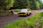 J. Deane Driving Ford Escort Stock Photo