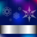 Christmas Card Blue Stock Photo