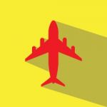 Red Airplane  Icon Stock Photo