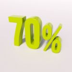 Percentage Sign, 70 Percent Stock Photo