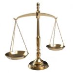 Gold Scales Of Justice Stock Photo