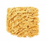 Instant Noodles On White Background Stock Photo