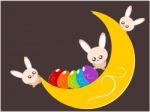 Easter Egg And Rabbit Illustration Stock Photo