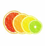 Half Of Citrus On A White Background Stock Photo