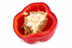 Red Bell Pepper Portion Stock Photo