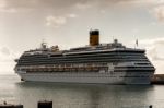 Costa Serena From Genova Docked In Funchal Harbour Stock Photo