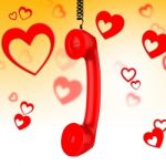 Romantic Call Represents Conversation Fondness And Discussion Stock Photo