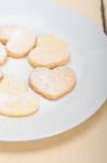 Heart Shaped Shortbread Valentine Cookies Stock Photo