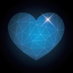 Technology Heart Love Polygon Geometric  Illustration Stock Photo