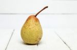 Fresh Tasty Yellow Pear Fruit Isolated On A White Background Stock Photo