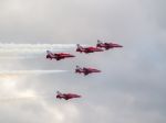 Red Arrows Display Team 50th Anniversary At Biggin Hill Airport Stock Photo