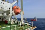 Evacuation Boat Stock Photo