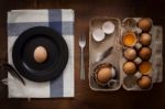 Chicken Eggs Still Life Rustic With Food Stylish Stock Photo