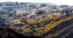 Autumn Colours In Wyoming Stock Photo