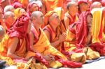 Leh, India-august 5, 2012 - His Holiness The 14th Dalai Lama Stock Photo