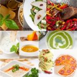 Healthy And Tasty Italian Food Collage Stock Photo