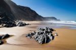 Beautiful Beach In Sagres Stock Photo