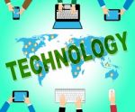 Technology Online Means Web Site And Electronics Stock Photo