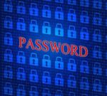 Password Security Shows Sign In And Access Stock Photo