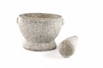 Stone Mortar And Pestle Stock Photo