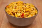 Singapore Noodles Stock Photo