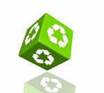 Recycle Logo Concept Dice Stock Photo