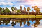 Angkor Wat Temple, Siem Reap In Cambodia Stock Photo