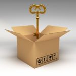 3d Cardboard Boxes Stock Photo