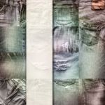 Collage Set Of Jeans Background With Blank For Text Stock Photo