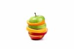 Stacking Fruit Slices Stock Photo