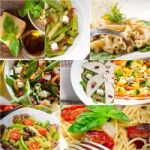 Healthy And Tasty Italian Food Collage Stock Photo