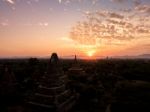 Sunset Over Religious Temples Stock Photo